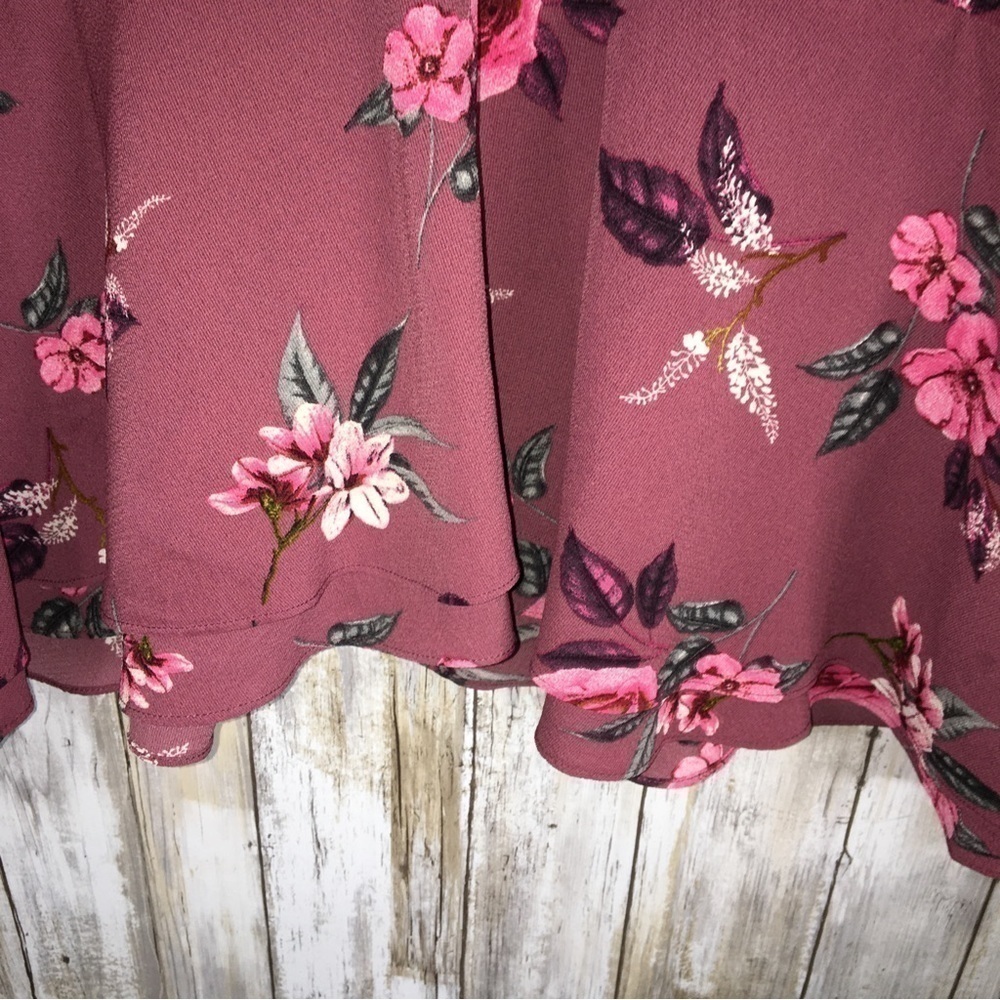 City Chic Floral Crepe Wide Sleeve Blouse - Picture 3 of 6